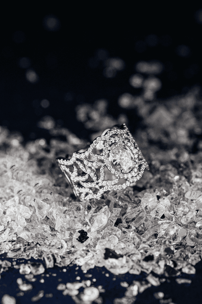 Bague diamant oval